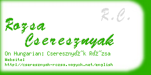 rozsa cseresznyak business card